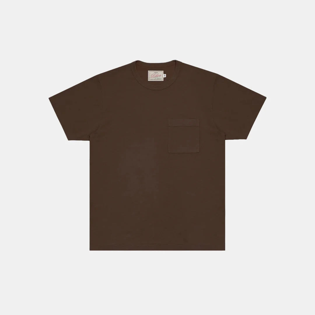 Heavy Duty Single-Pocket Tee in Brown