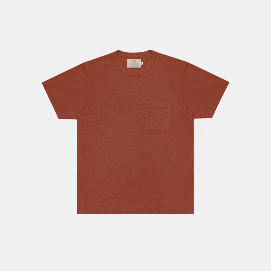 Heavy Duty Single Pocket Tee in Burnt Orange