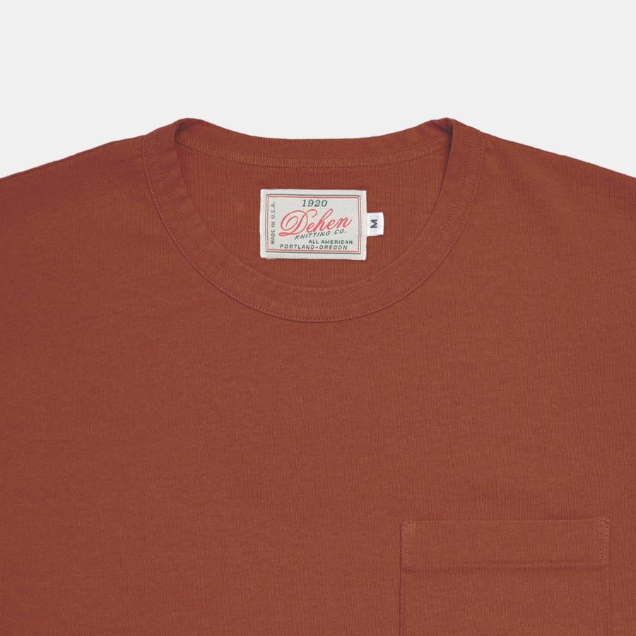 Heavy Duty Single Pocket Tee in Burnt Orange