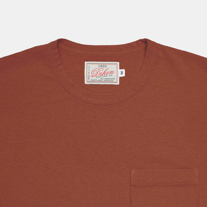 Heavy Duty Single Pocket Tee in Burnt Orange