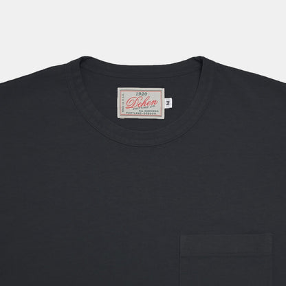 Heavy Duty Single Pocket Tee in Dark Charcoal