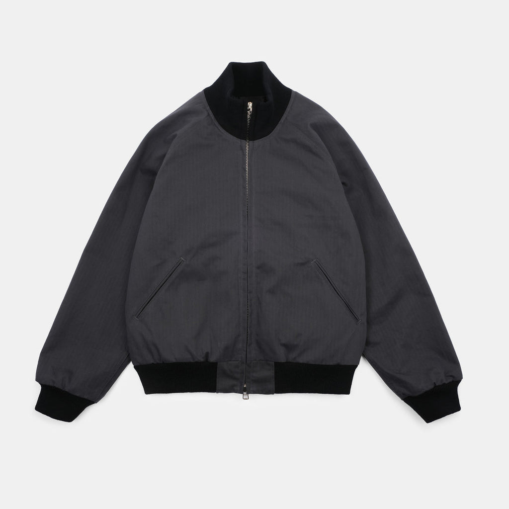Pilot Jacket in Slate Dry Waxed Cotton