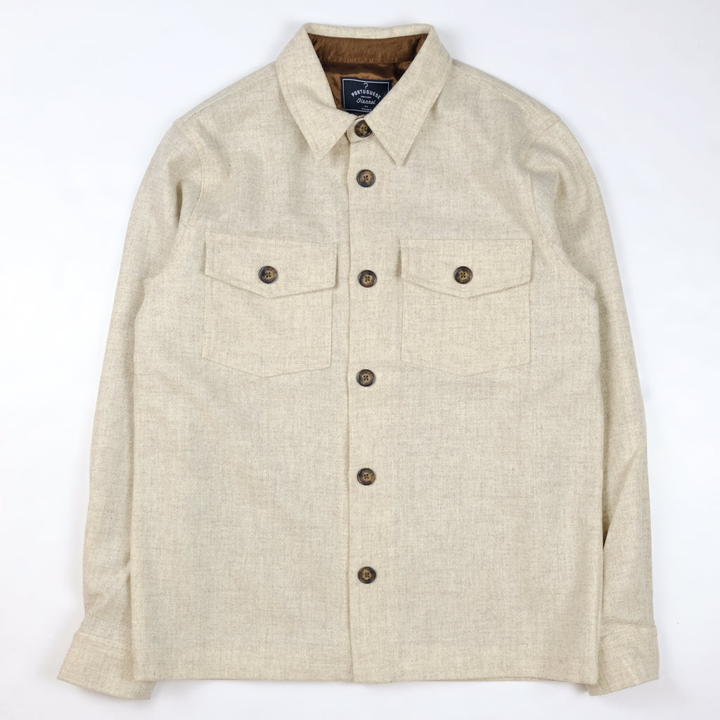 Field Overshirt in Ecru Wool