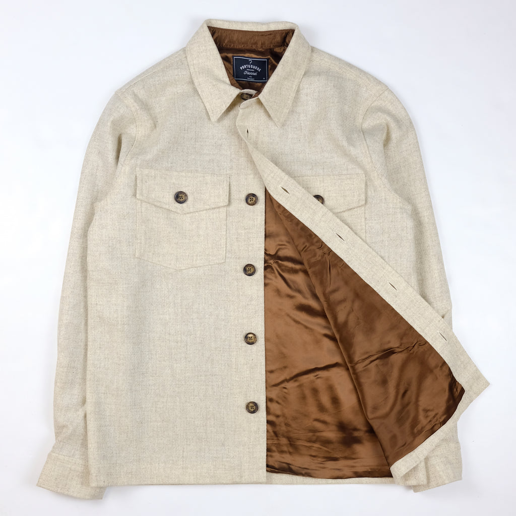 Field Overshirt in Ecru Wool