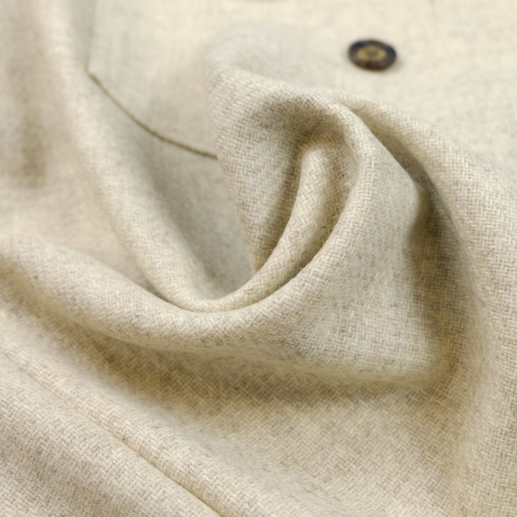 Field Overshirt in Ecru Wool