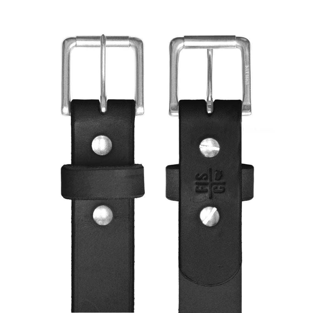 1½" Standard Camp Belt in Black and Matte Nickel