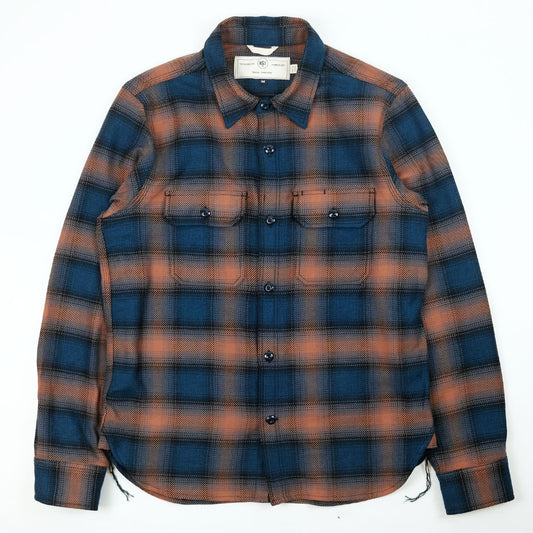 Field Shirt in Navy Ombre Plaid