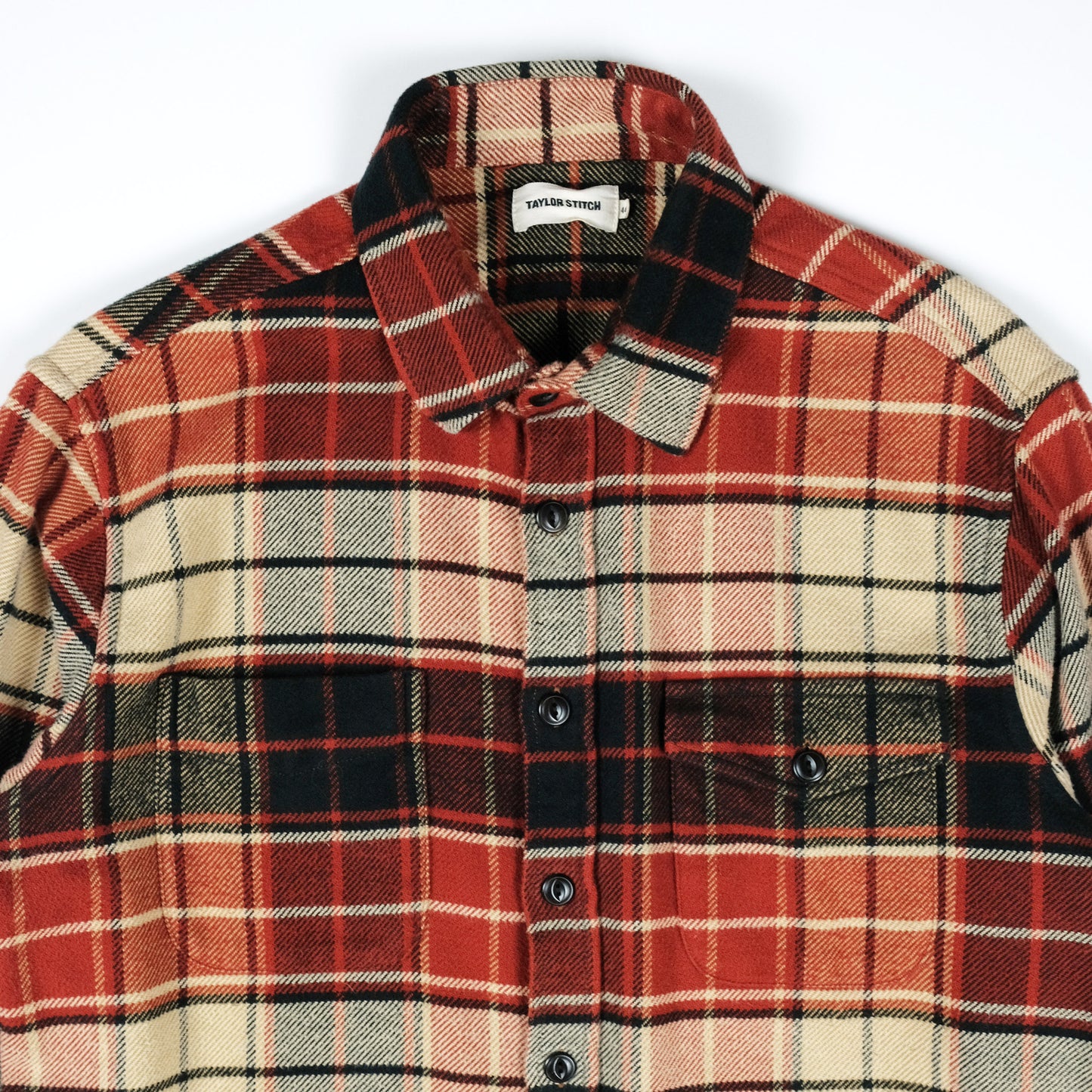 #PH-P1024XL Taylor Stitch Moto Utility Shirt in Red Check Flannel