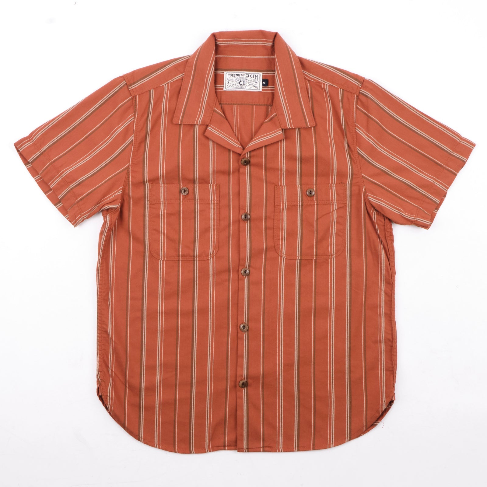 Short Sleeve Dayton in Orange Stripe