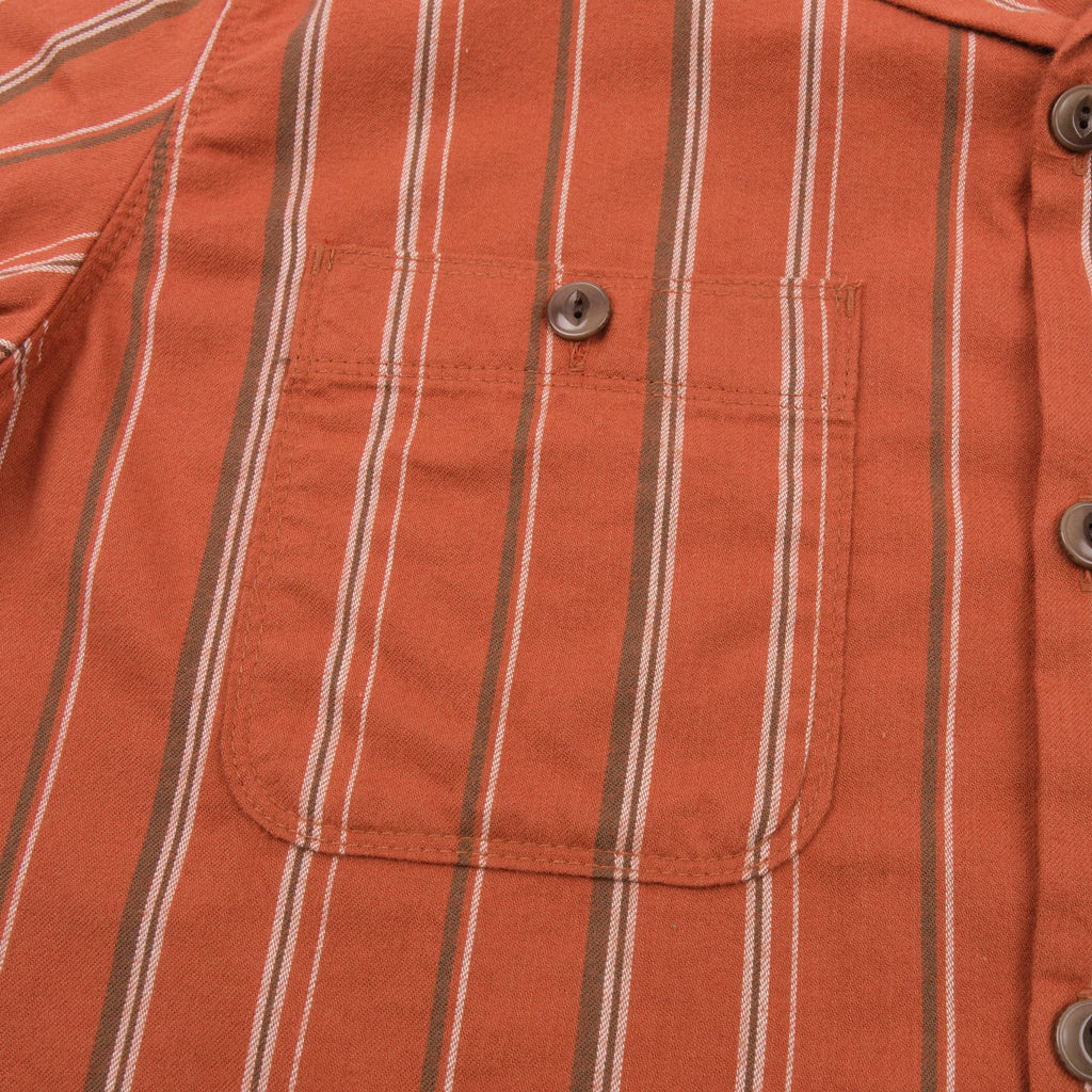 Short Sleeve Dayton in Orange Stripe
