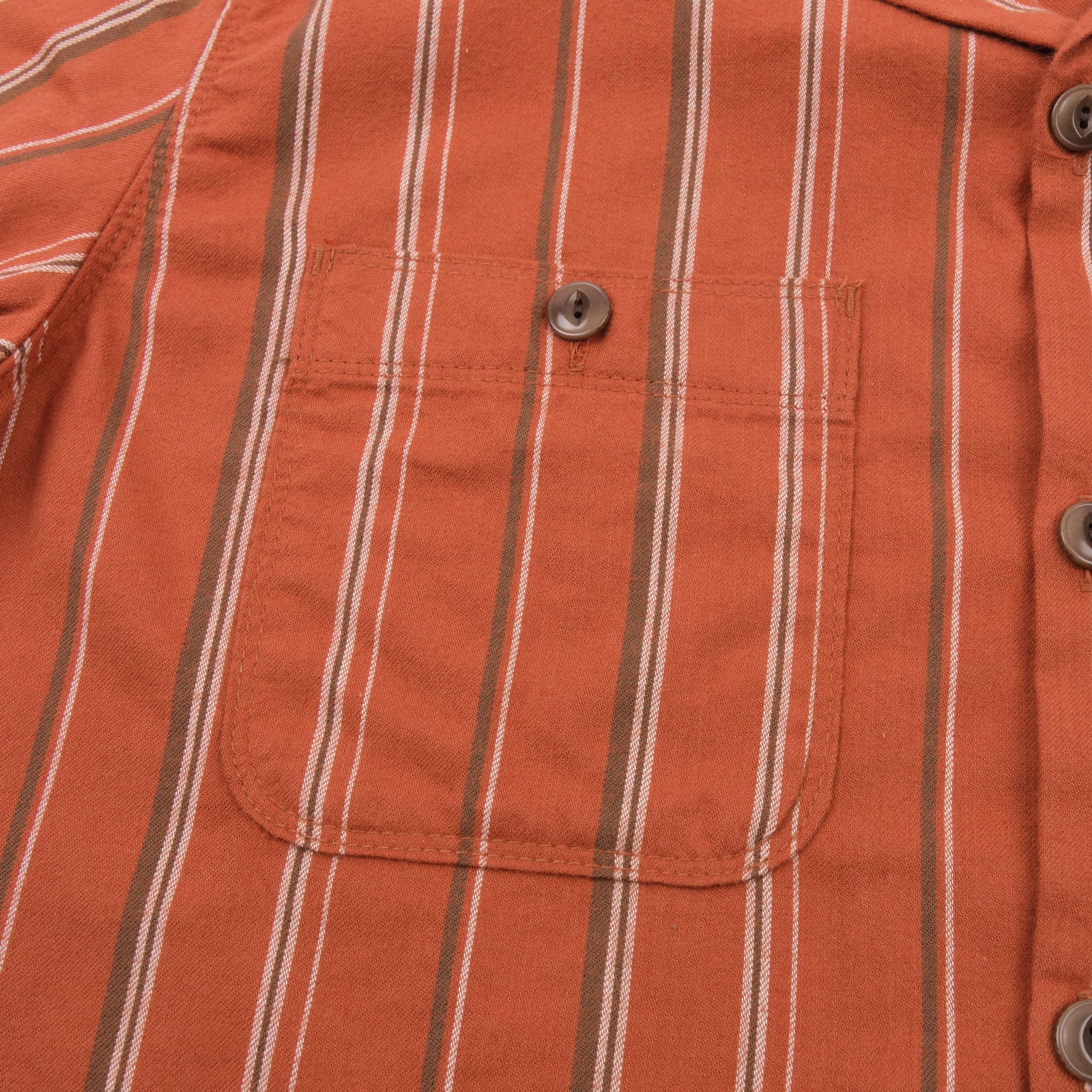 Short Sleeve Dayton in Orange Stripe