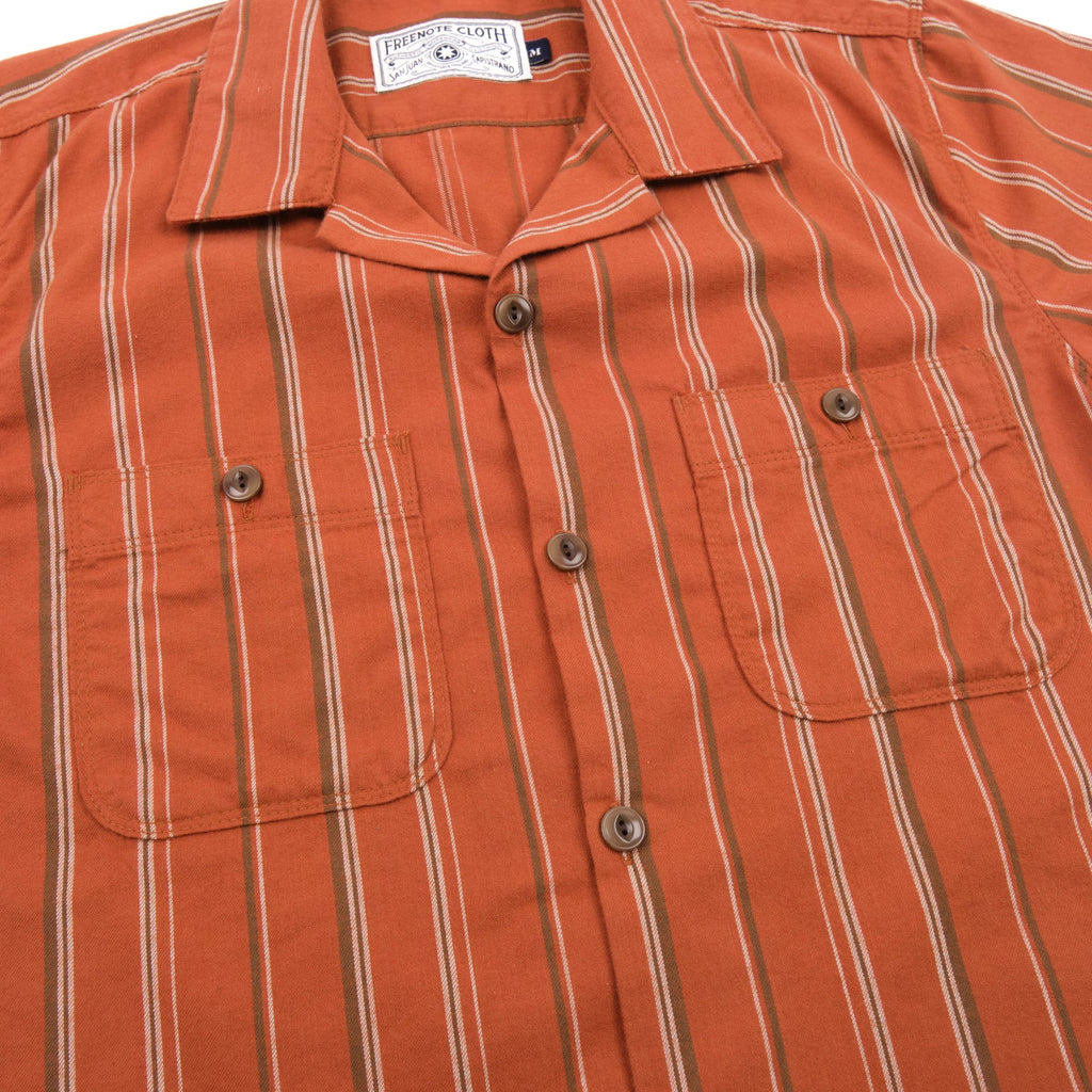 Short Sleeve Dayton in Orange Stripe