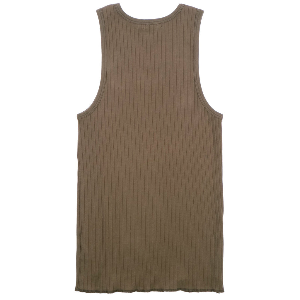 Ribbed Tank in Olive