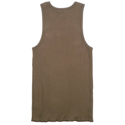 Ribbed Tank in Olive