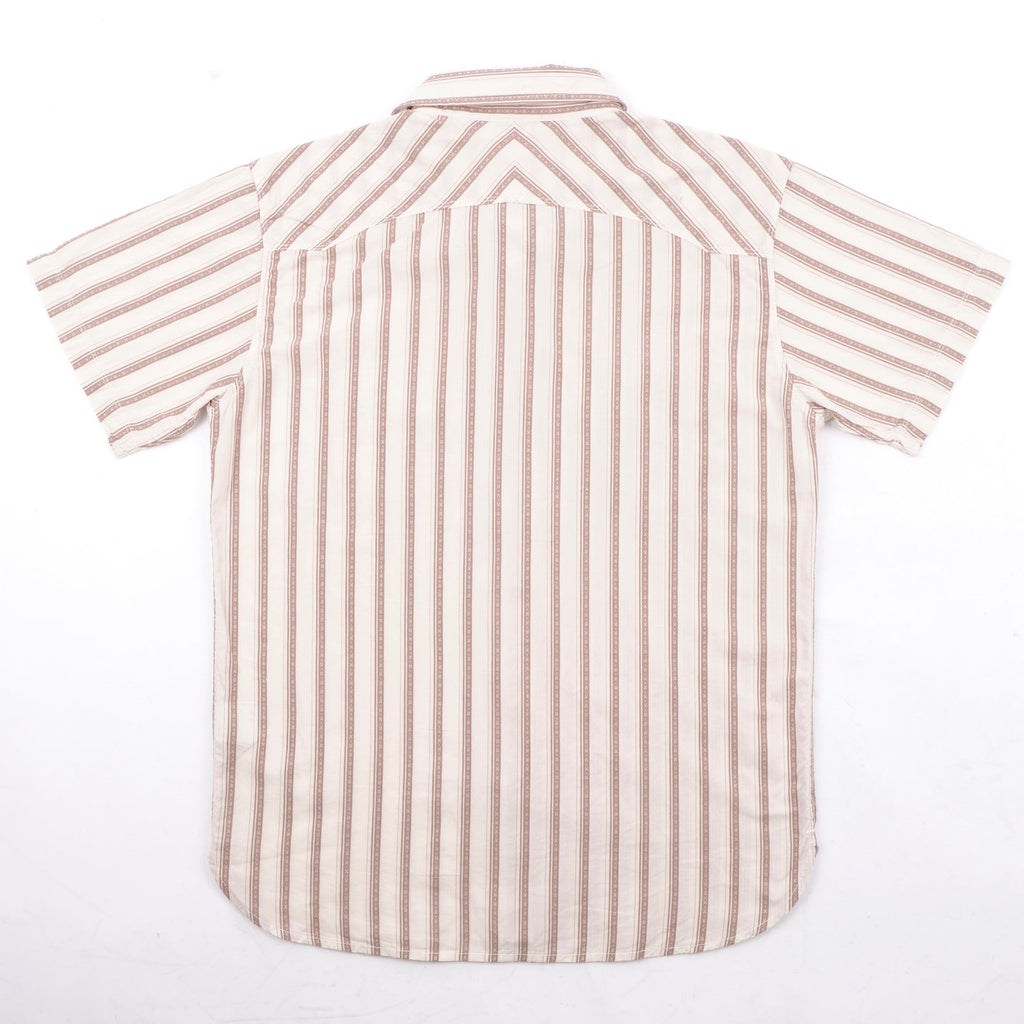 Short Sleeve Calico in Brown Stripe