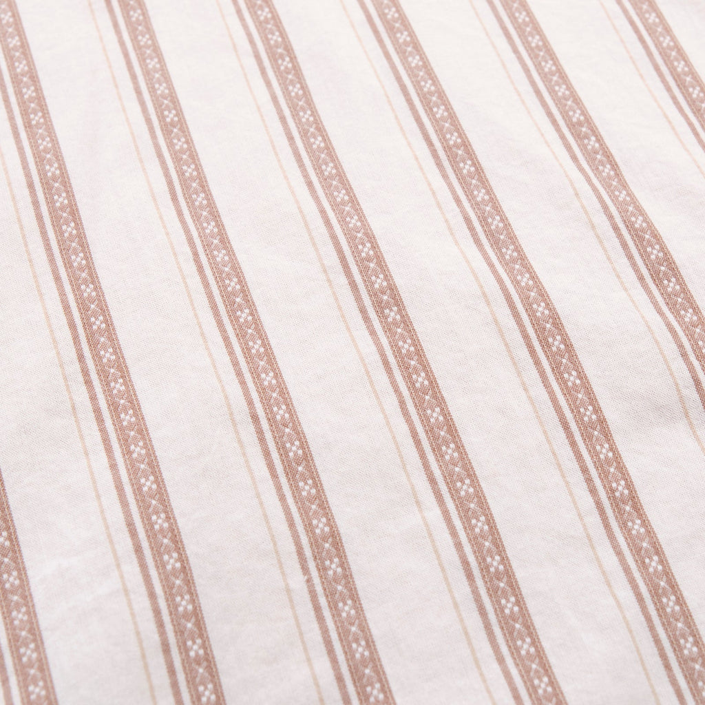 Short Sleeve Calico in Brown Stripe