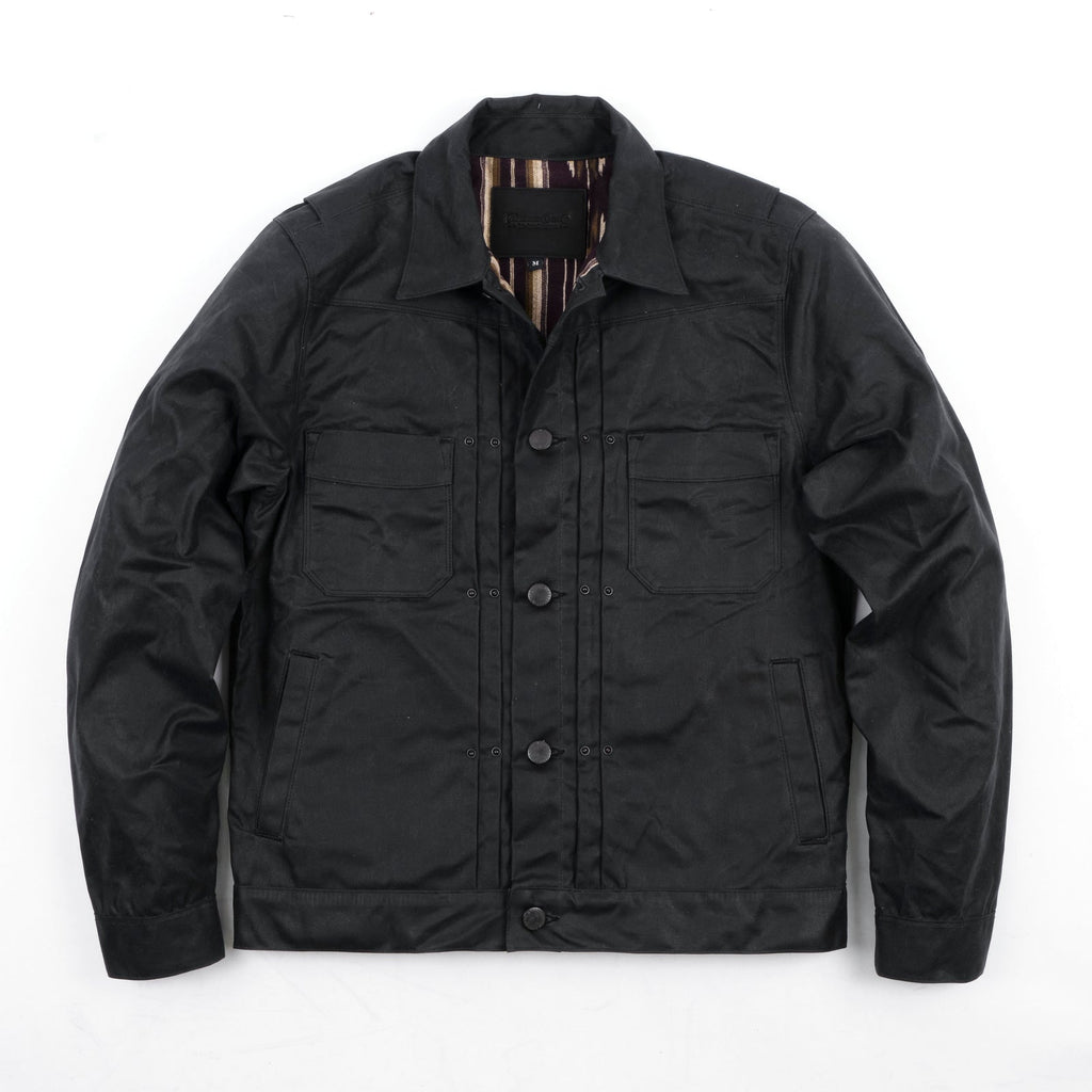 Waxed Riders Jacket in Black
