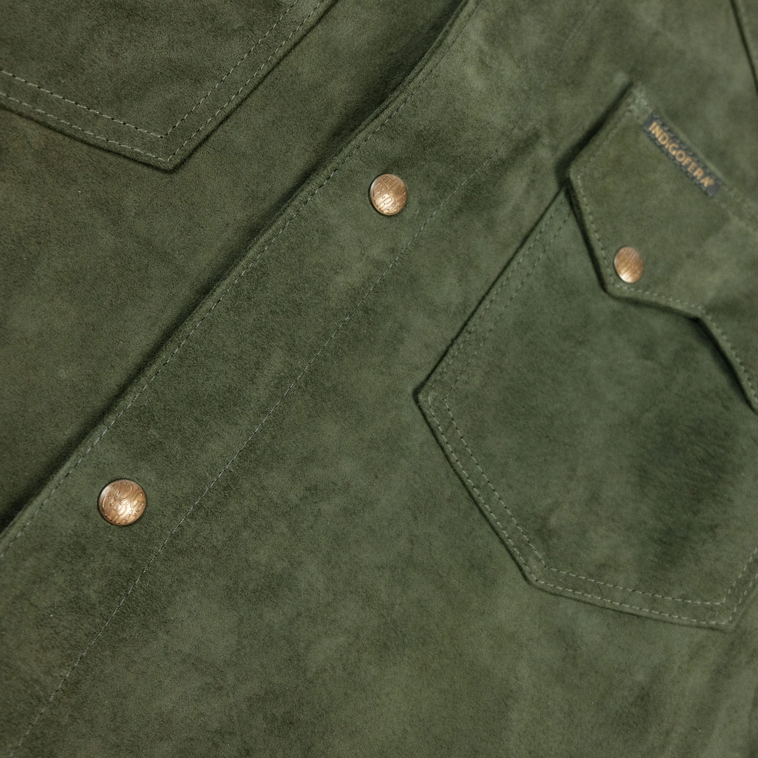 Cooper in Olive Goat Suede