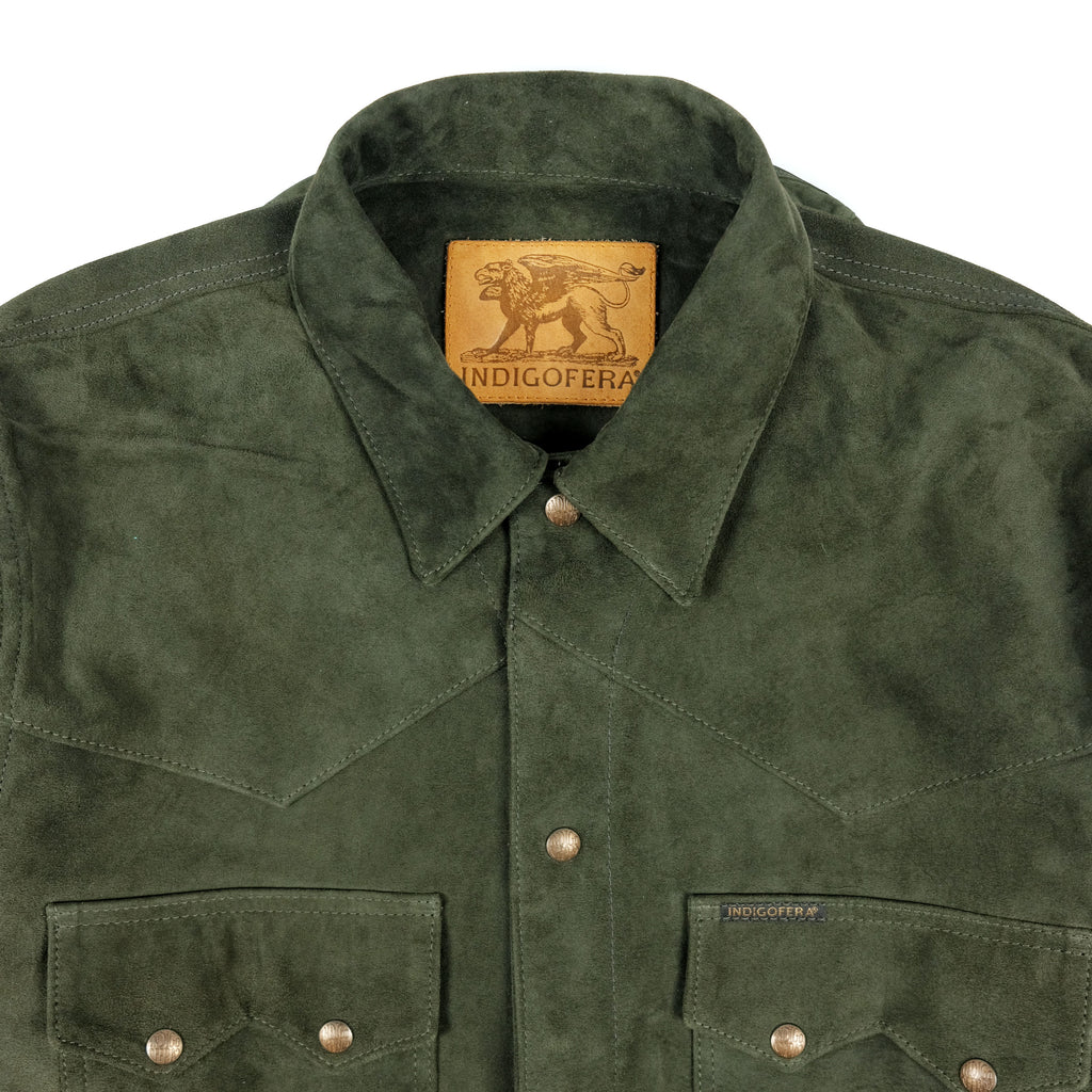 Cooper in Olive Goat Suede