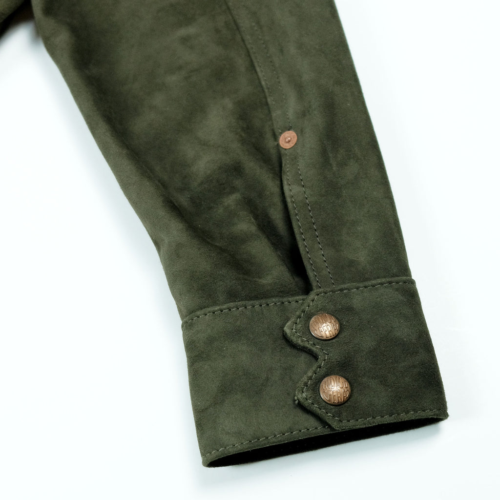 Cooper in Olive Goat Suede