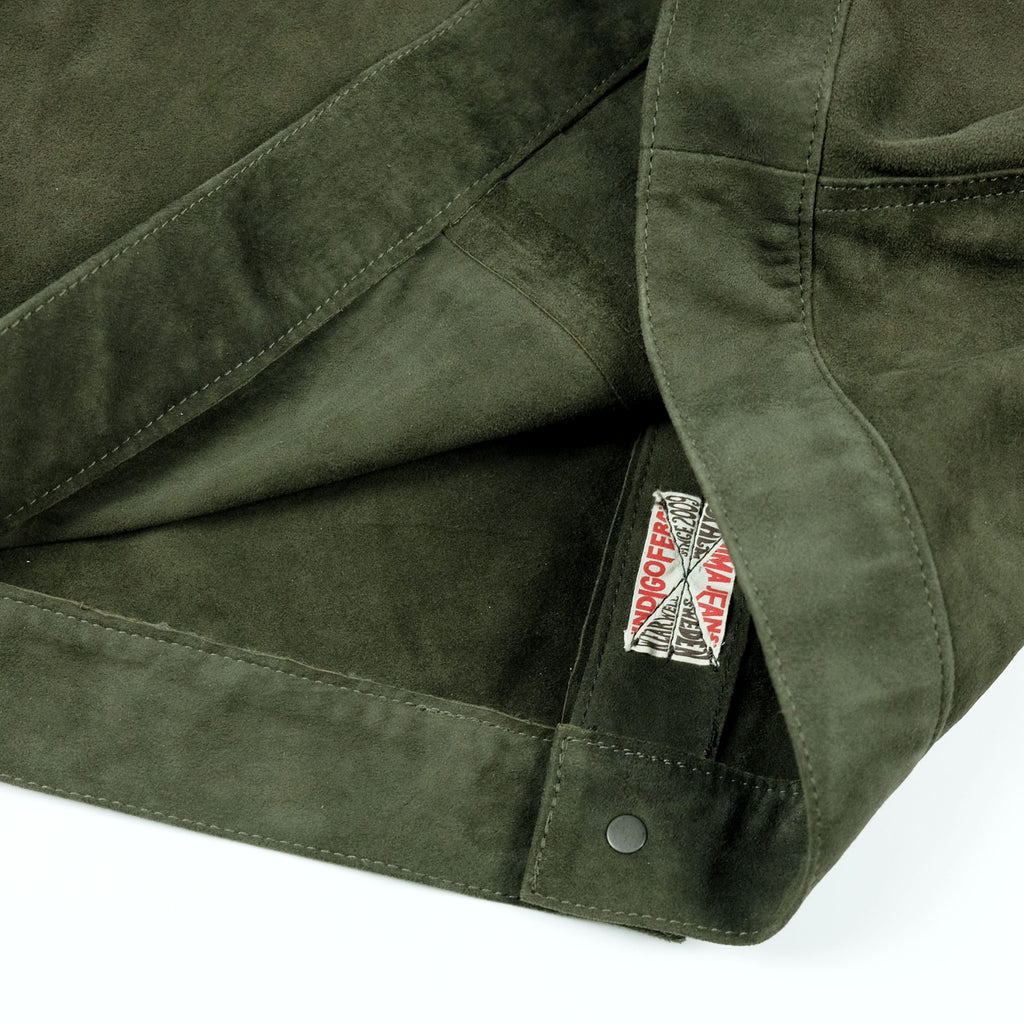 Cooper in Olive Goat Suede