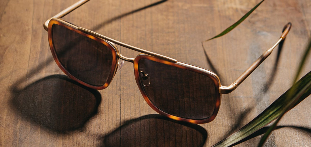 Grant in Matte Brindle & Matte Gold, Walnut & Grey Polarized