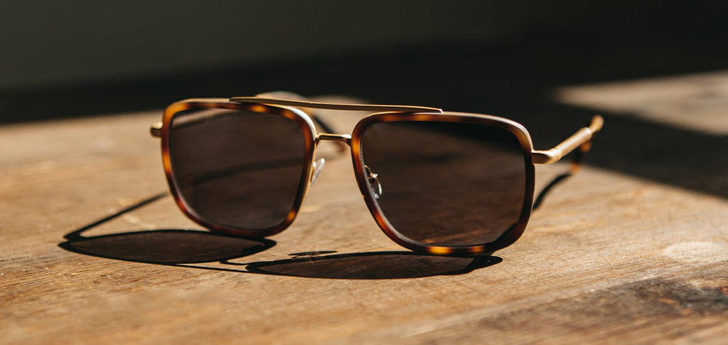 Grant in Matte Brindle & Matte Gold, Walnut & Grey Polarized