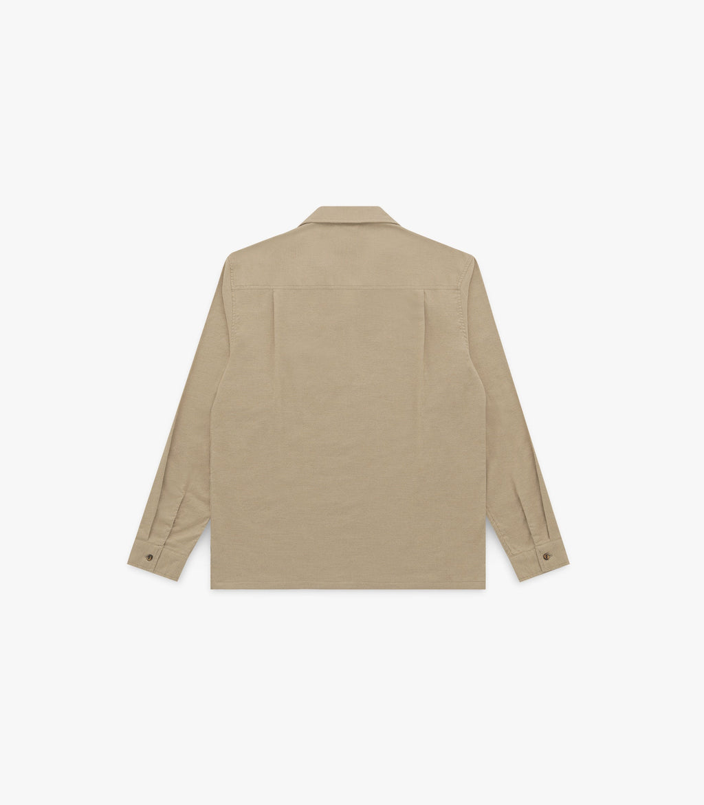 Hills Cotton and Cashmere Shirt in Tan
