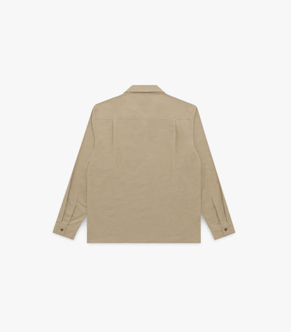 Hills Cotton and Cashmere Shirt in Tan