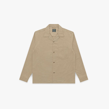 Hills Cotton and Cashmere Shirt in Tan