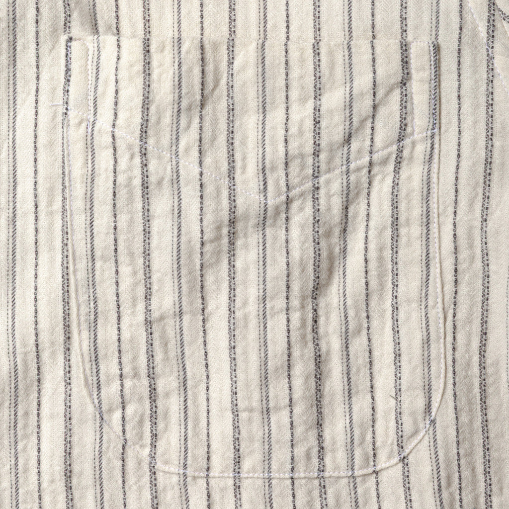 Brushed Dobby Stripe in Ecru