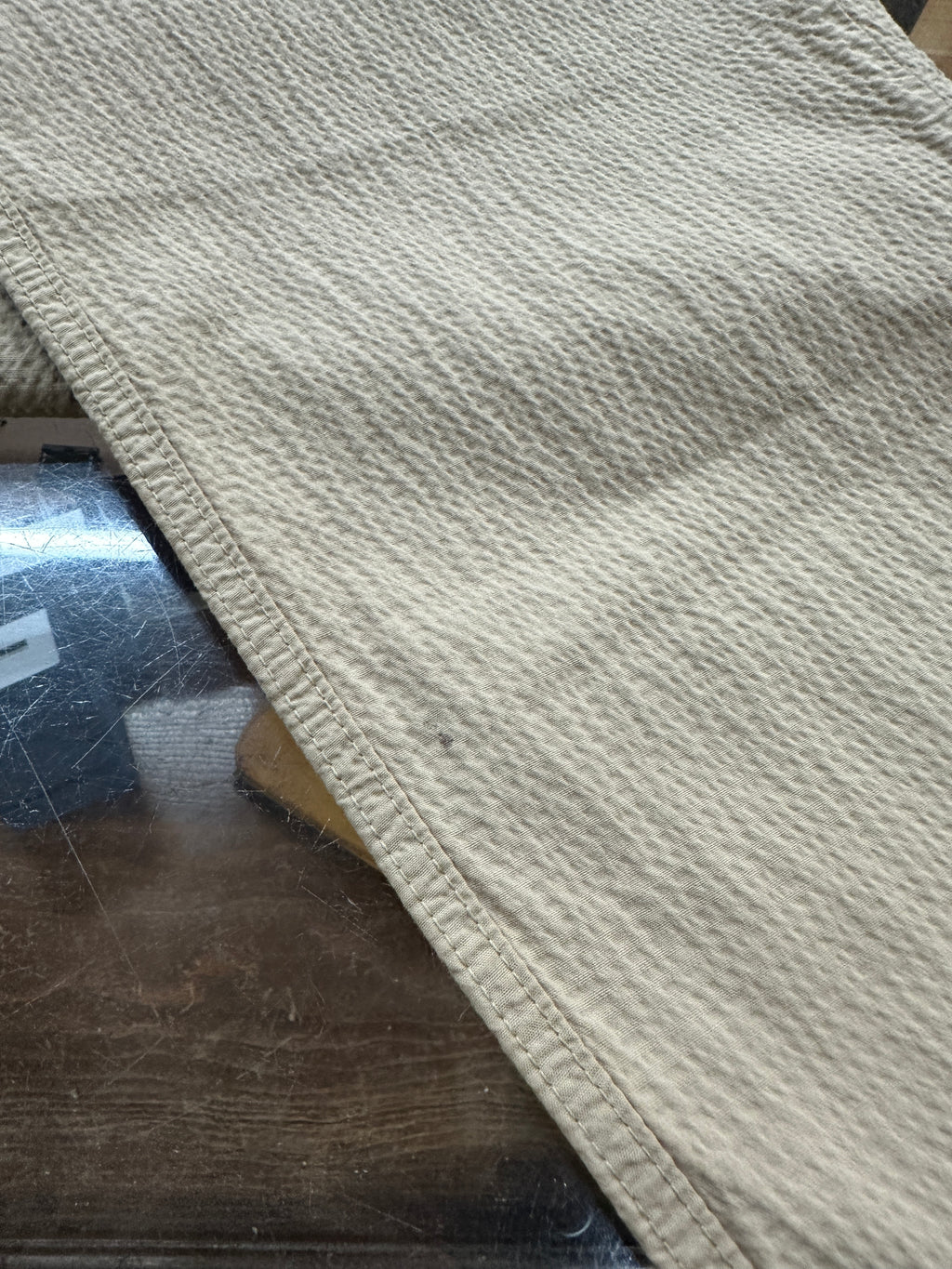 #PH-P312534 Universal Works Military Chino in Sand Seersucker