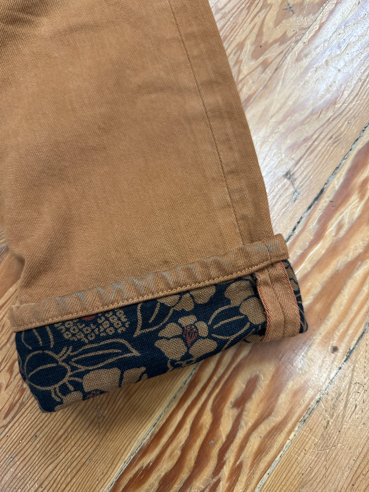 #PH-P314330 Kiriko Made Selvedge Chino in Kimono-Lined Rust