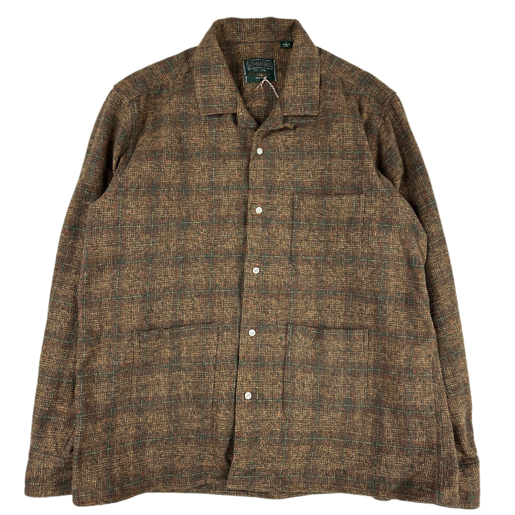#PH-P10106L Gitman Vintage Brown Brushed Cotton Tweed Chore Shirt