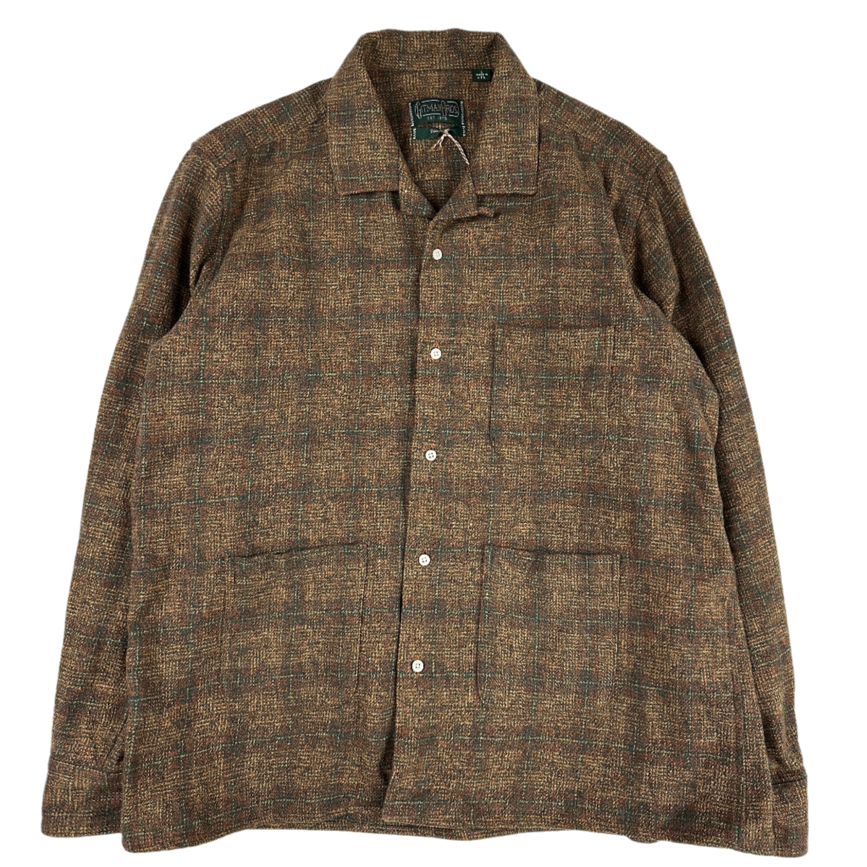 #PH-P10106L Gitman Vintage Brown Brushed Cotton Tweed Chore Shirt