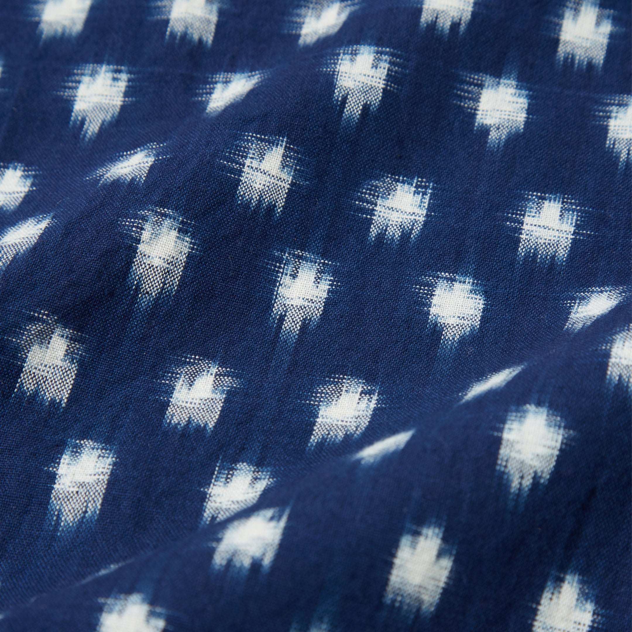 Square Pocket Shirt in Vintage Indigo Double Ikat