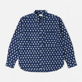 Square Pocket Shirt in Vintage Indigo Double Ikat