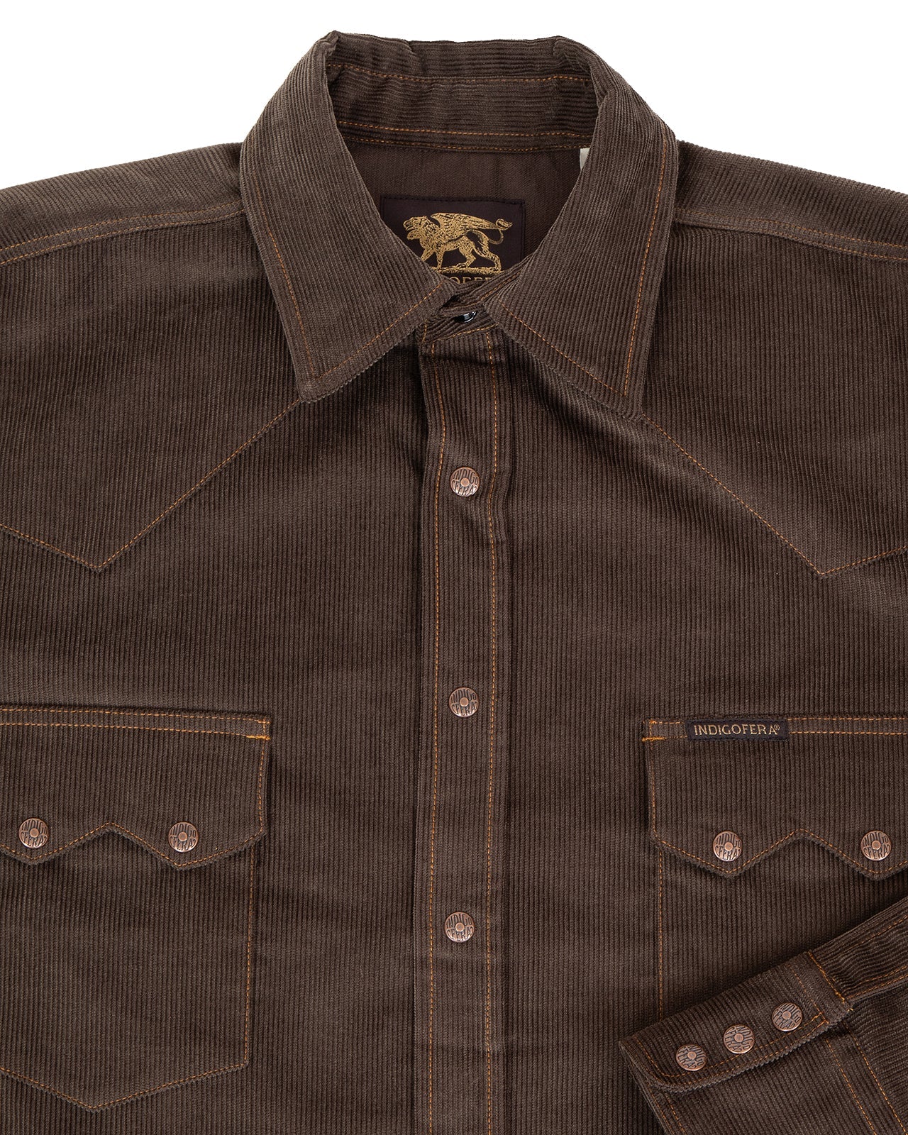 Ryman in Dark Brown and Green Corduroy