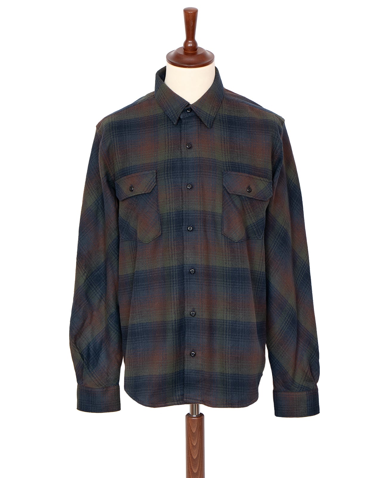 Bryson in Dark Green, Wine, Black, and Navy Flannel Check
