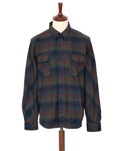 Bryson in Dark Green, Wine, Black, and Navy Flannel Check
