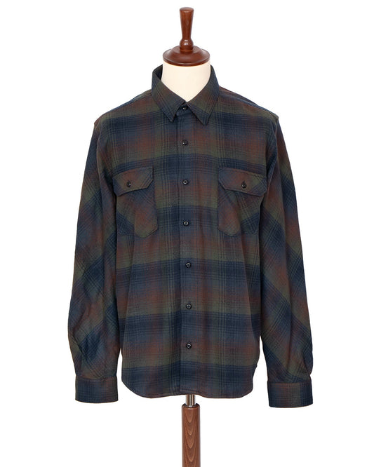 Bryson in Dark Green, Wine, Black, and Navy Flannel Check
