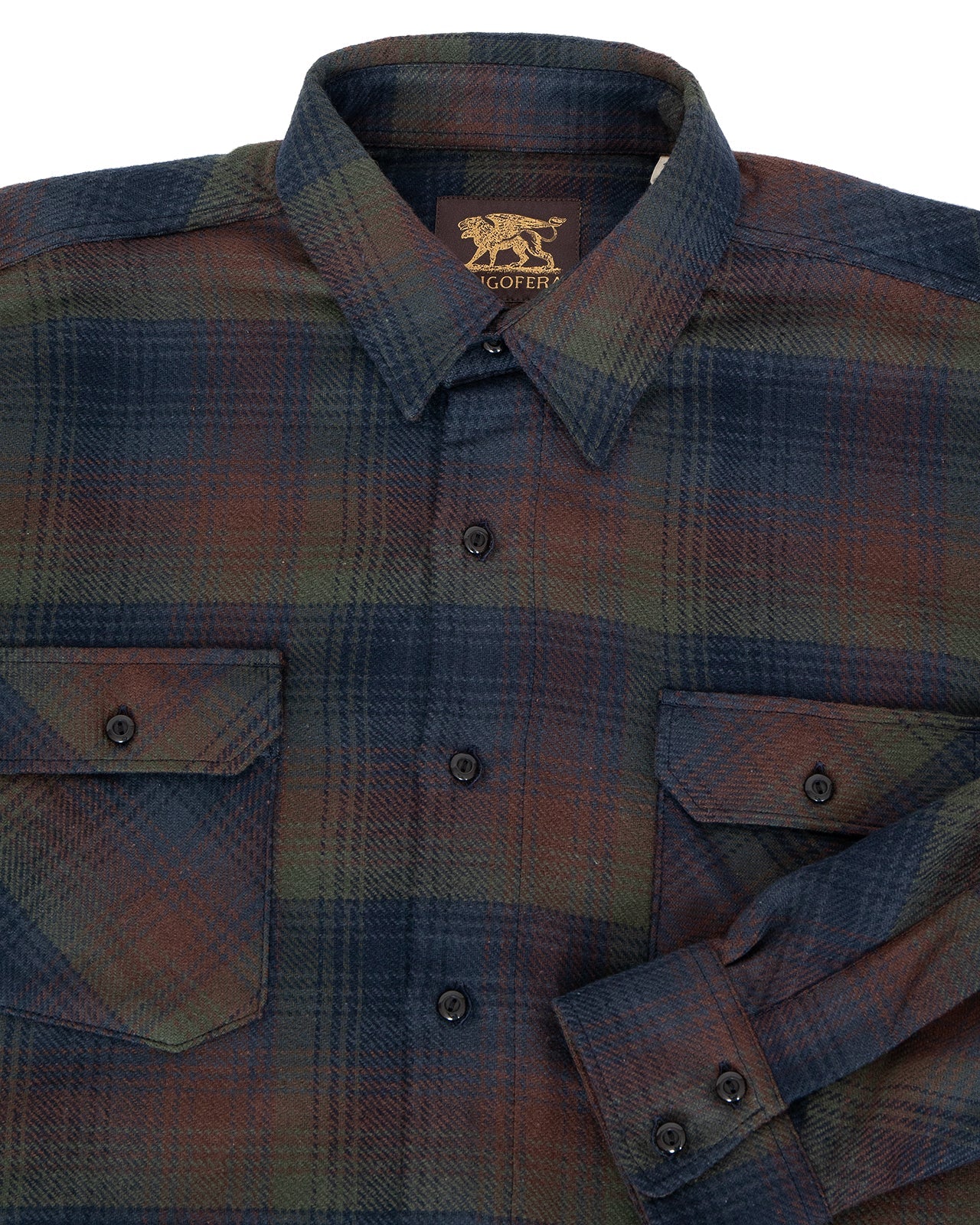 Bryson in Dark Green, Wine, Black, and Navy Flannel Check