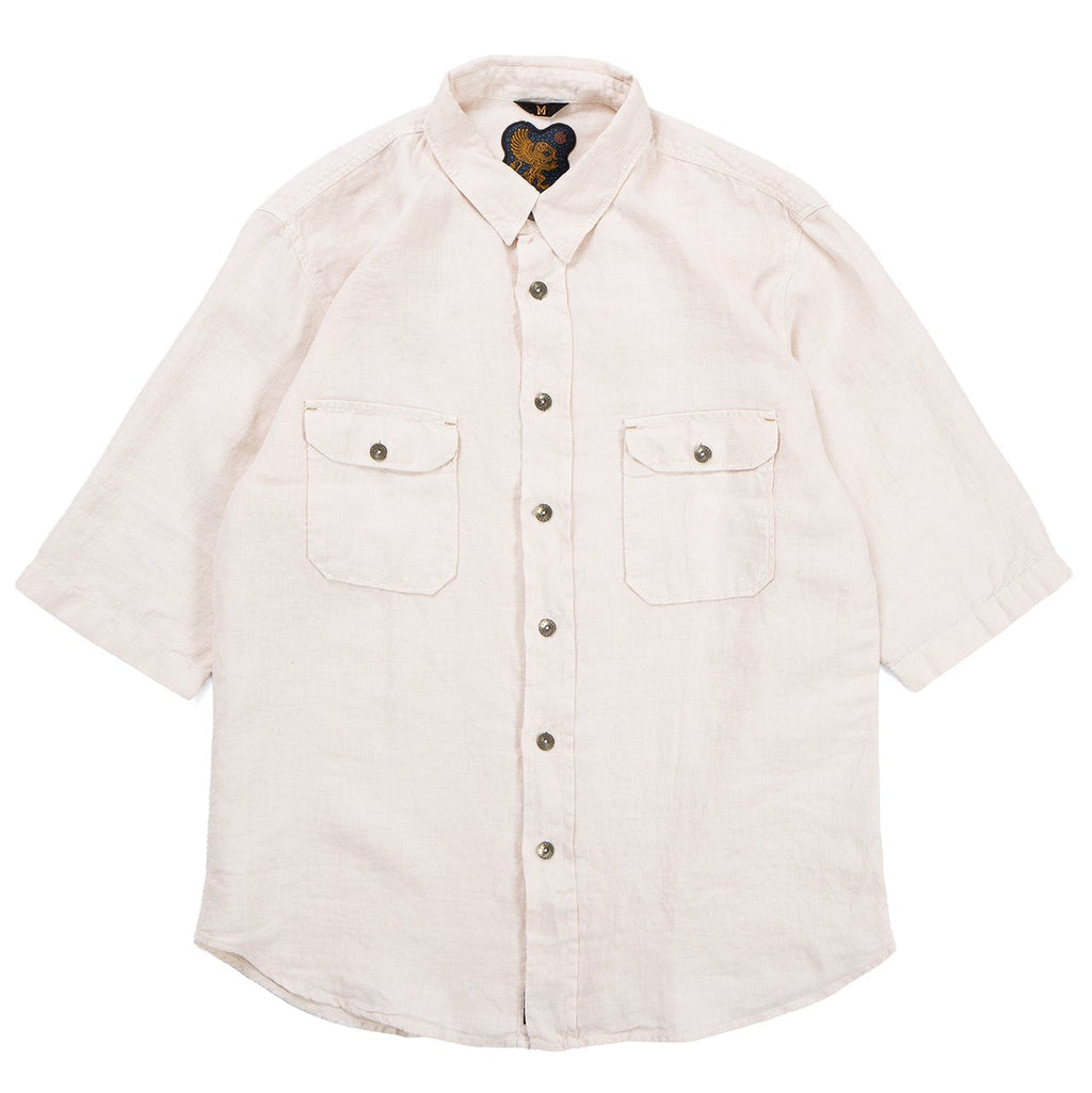 Delray in Broken White Linen Canvas