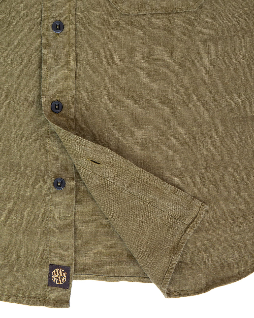 Delray in Military Olive Linen Canvas