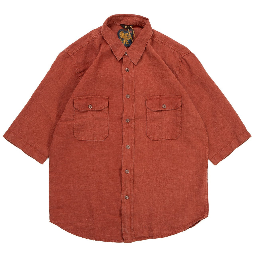 Delray in Rust Linen Canvas