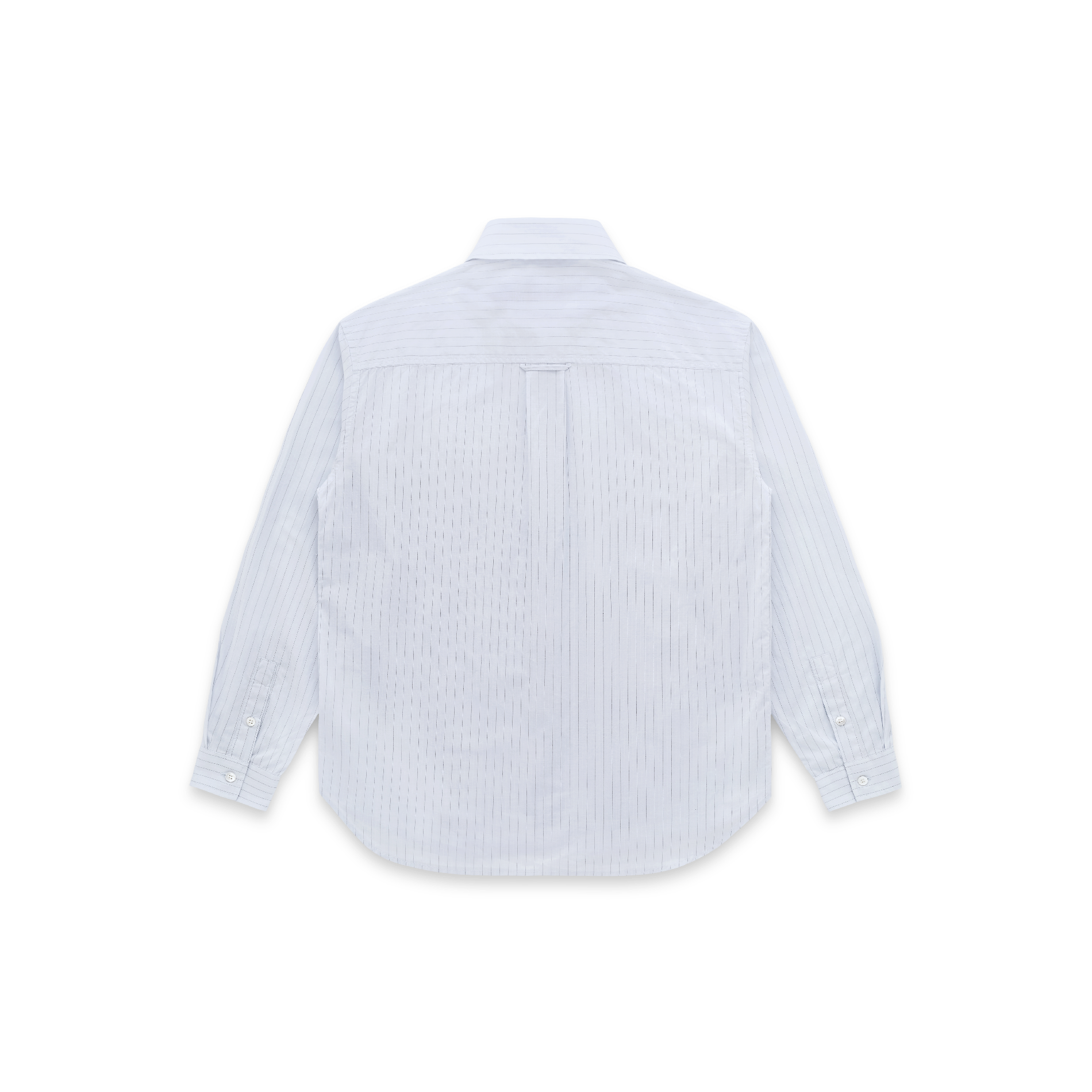 Jones Cotton Silk Shirt in Light Blue Stripe