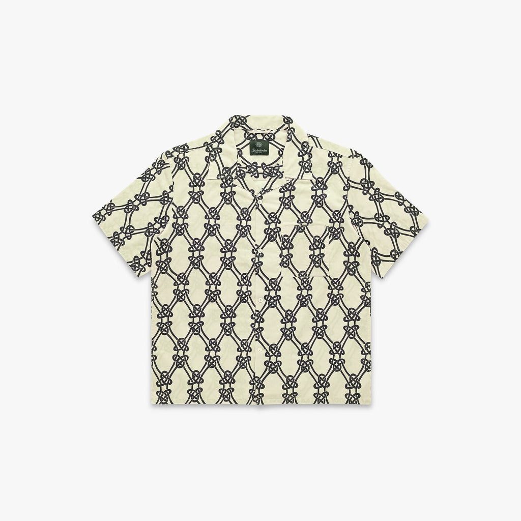 Knot Panama Cotton Shirt in Bone