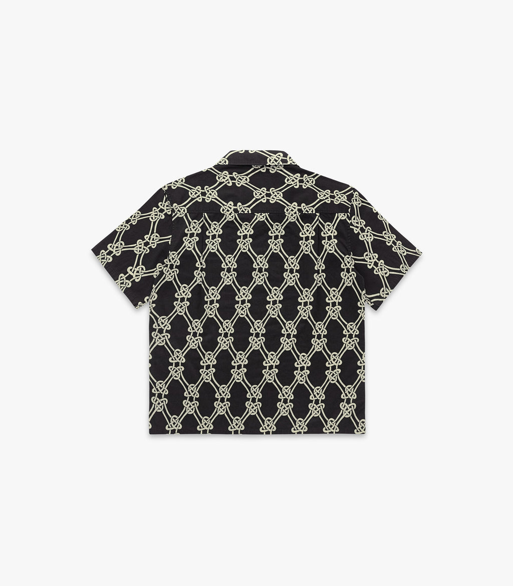 Knot Panama Cotton Shirt in Burnt Black
