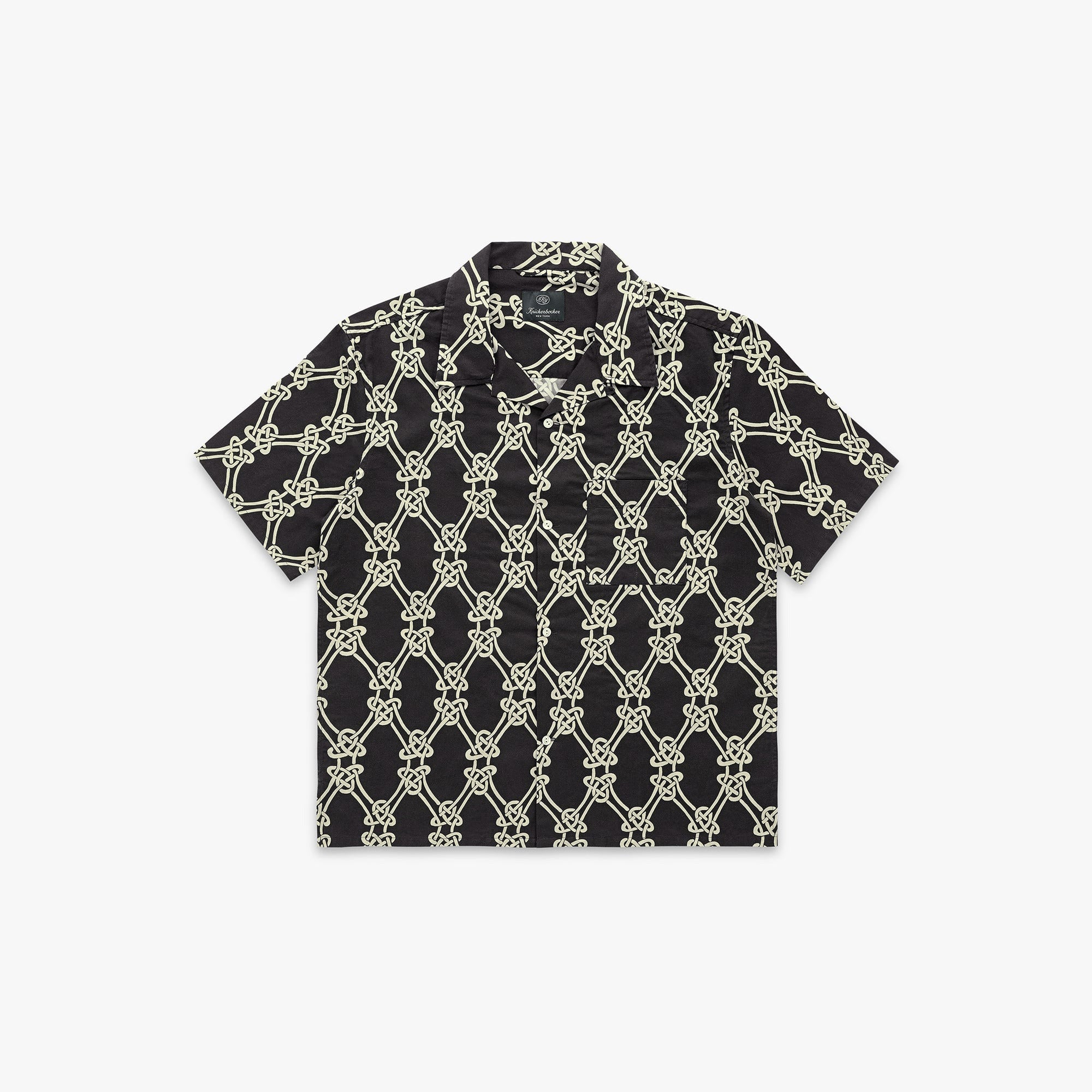 Knot Panama Cotton Shirt in Burnt Black