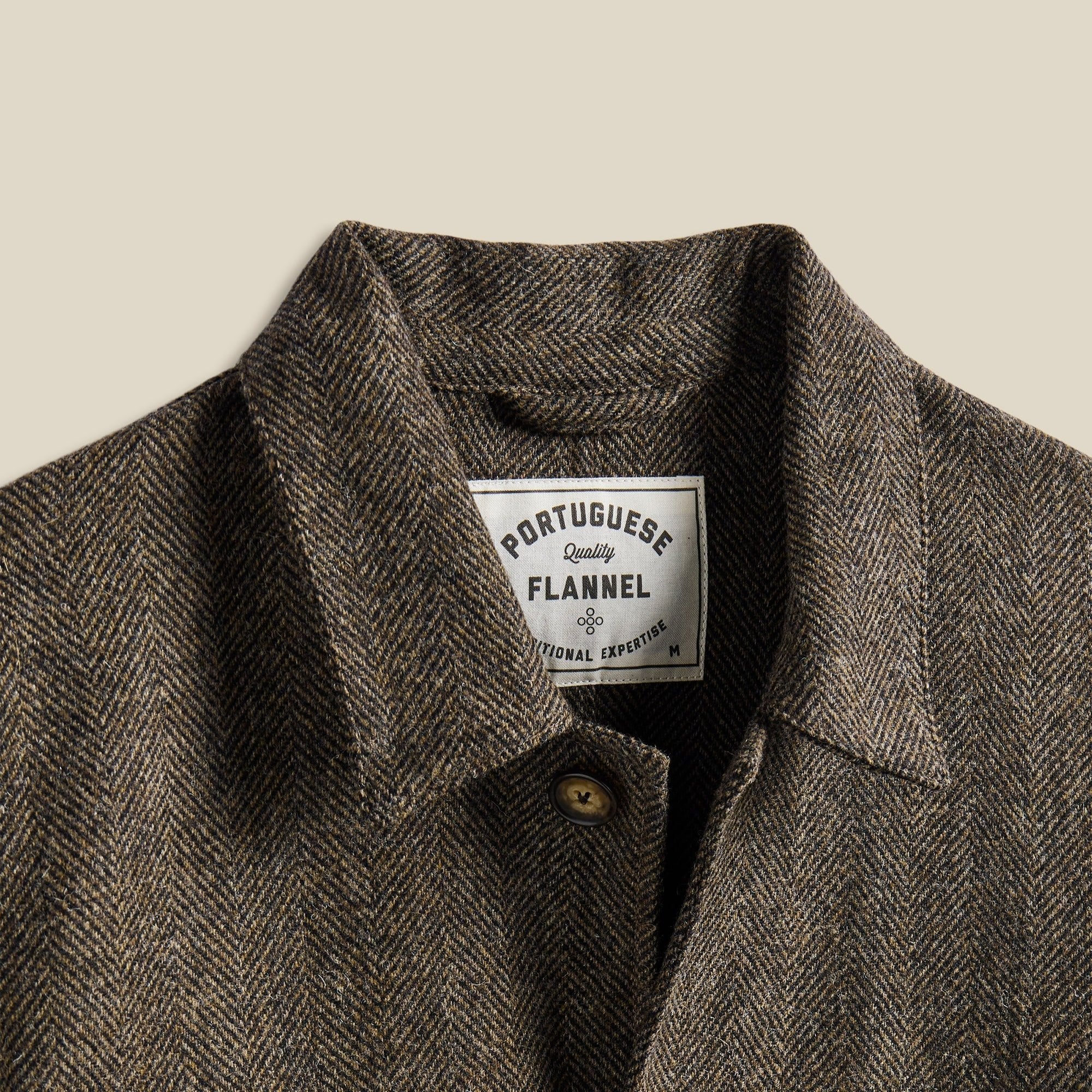 Labura Jacket in Brown Herringbone Wool